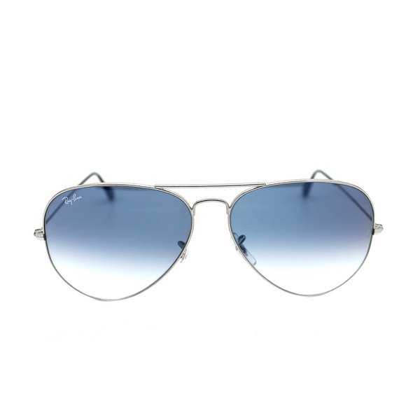 ray ban aviator blue gradient silver frame