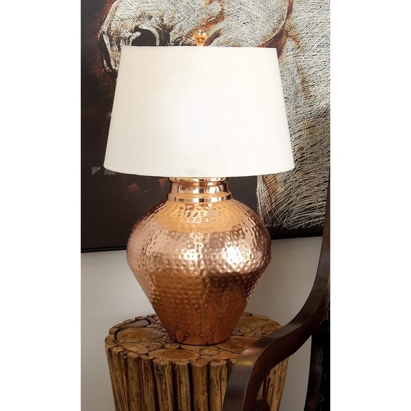 Modern 26 x 16 Inch Gold Iron and Fabric Table Lamp by Studio 350