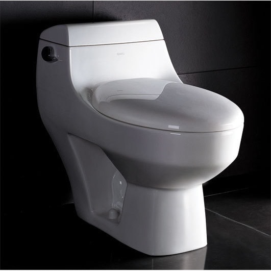 Eago WD332 Round Modern Wall Mount Dual Flush Toilet Bowl