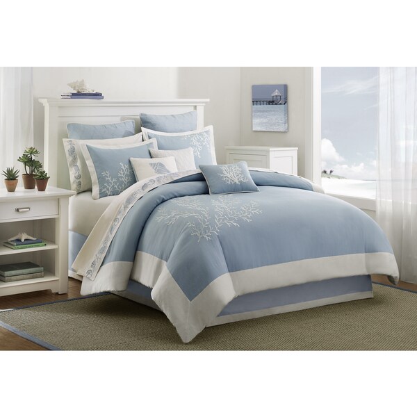 Shop Harbor House Coastline Aqua Cotton 3 Piece Duvet Cover Set