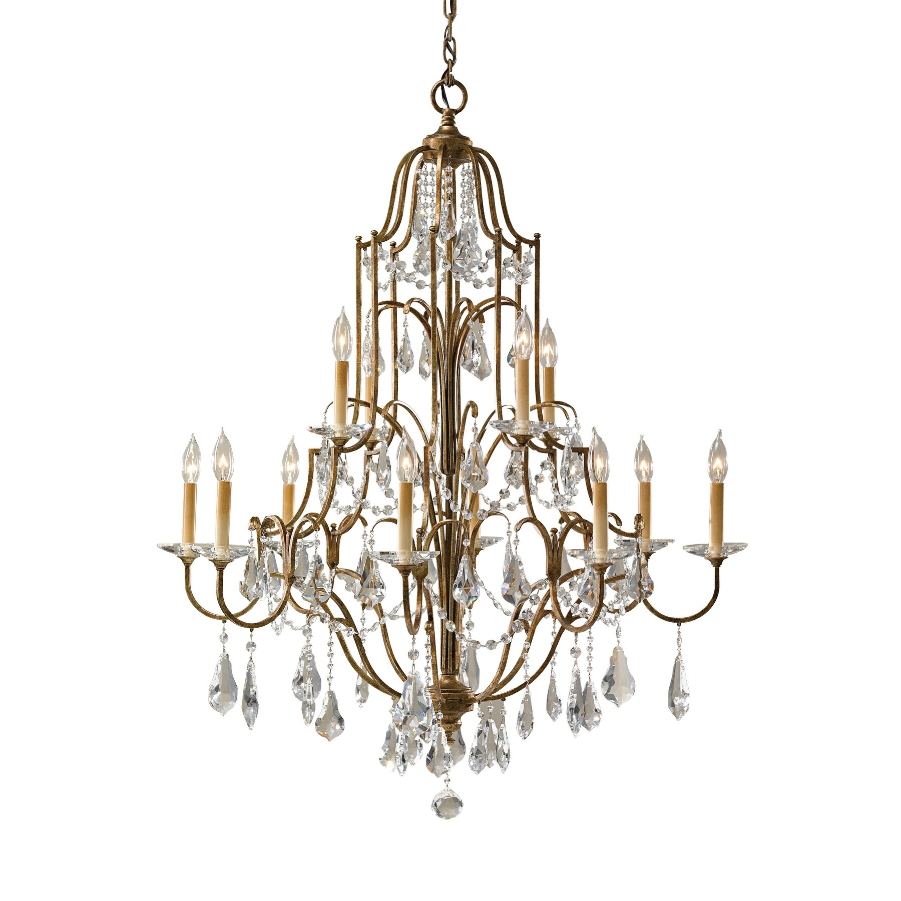 Feiss Valentina 12 Light Oxidized Bronze Chandelier (6 - Light Valentina) - Chandeliers For Bedrooms by Overstock.com