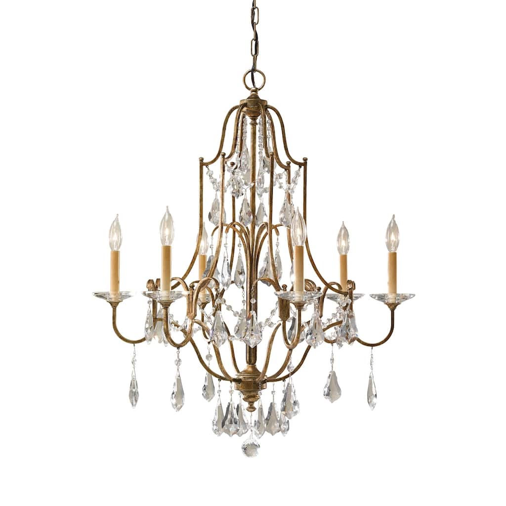 Feiss Valentina 6 Light Oxidized Bronze Chandelier