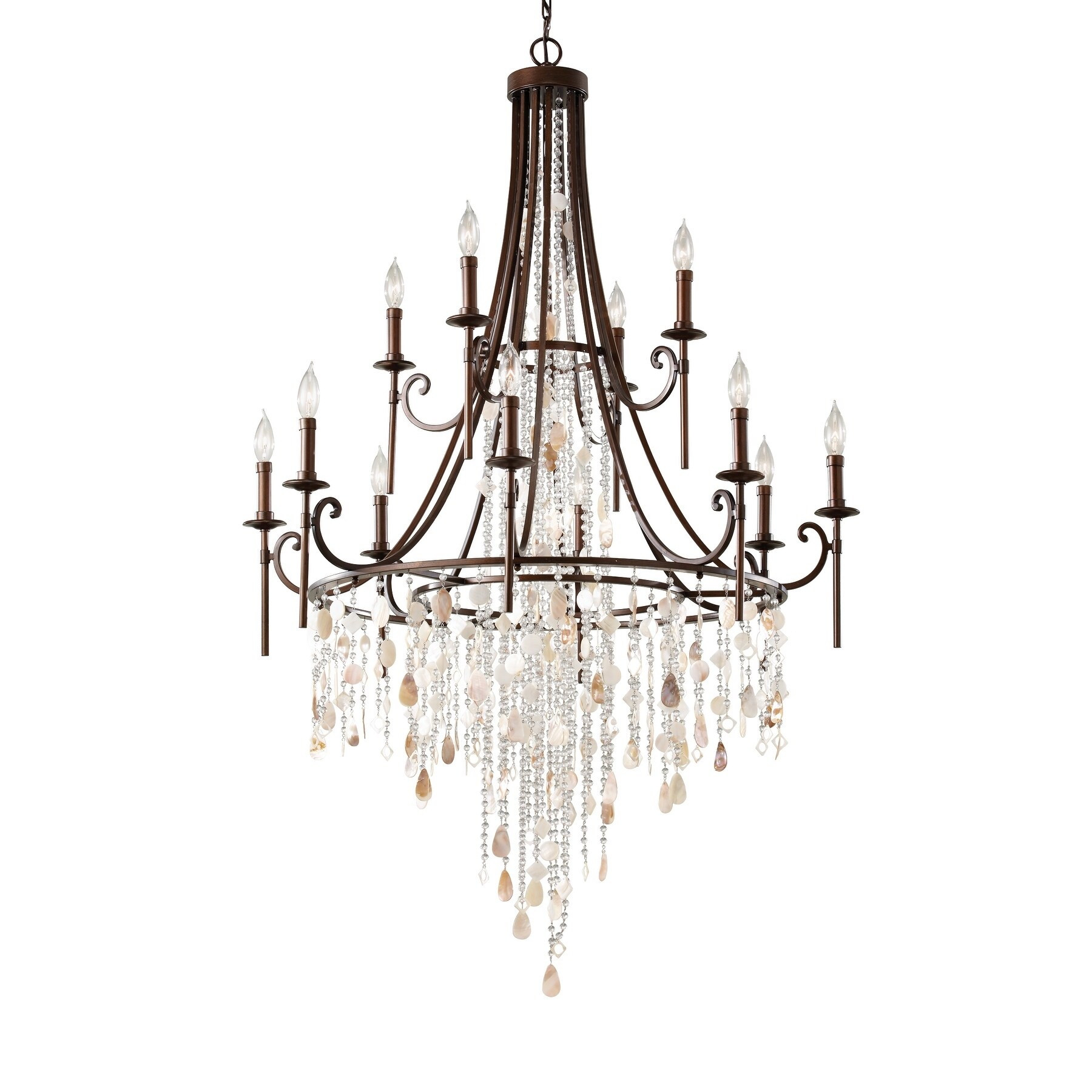 Feiss Cascade 12 Light Heritage Bronze Chandelier (12 - Light Cascade) - Chandeliers For Bedrooms by Overstock.com