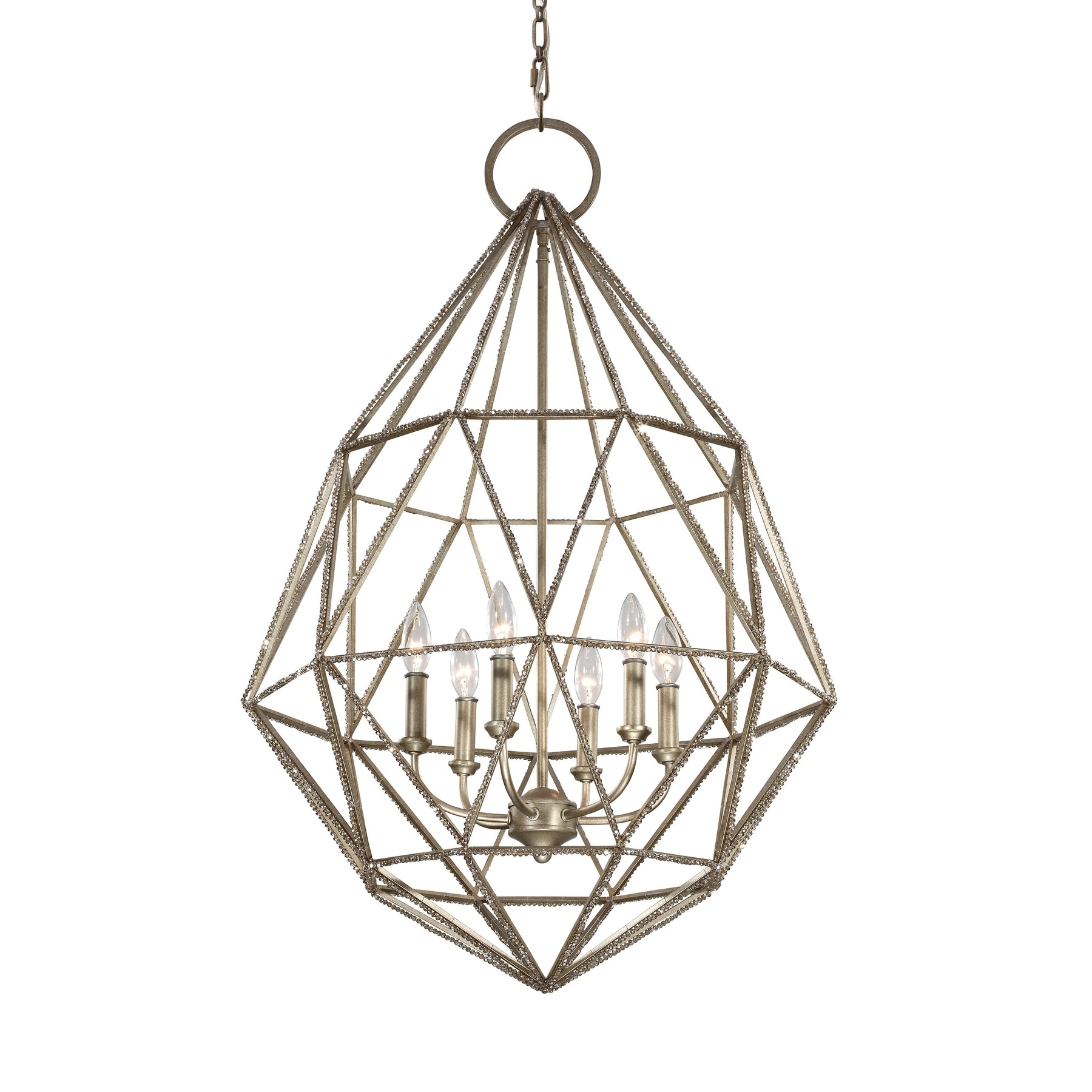 Feiss Marquise 6 Light Burnished Silver Chandelier (6 - Light Marquise Chandelier) - Chandeliers For Bedrooms by Overstock.com