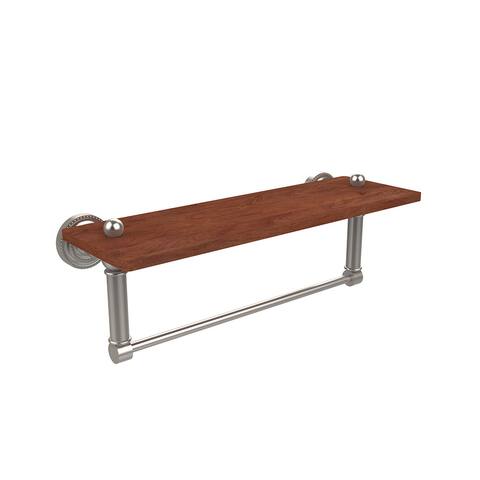 Allied Brass Dottingham Collection Brass and Ironwood Shelf with Towel Bar