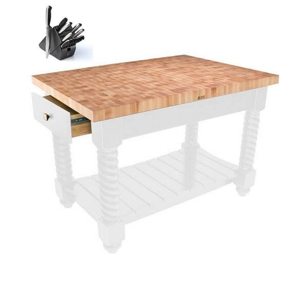 Shop John Boos 54x32 Tuscan Isle Boos Block Table Tusi5432225eg Al