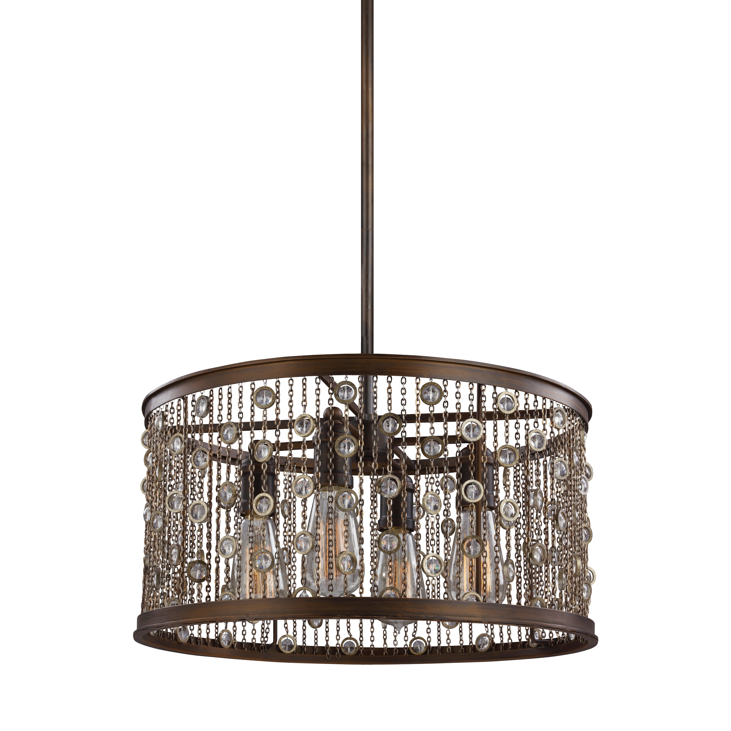 Feiss 4-light Chestnut Bronze Chandelier (4 - Light Pendant) - Chandeliers For Bedrooms by Overstock.com