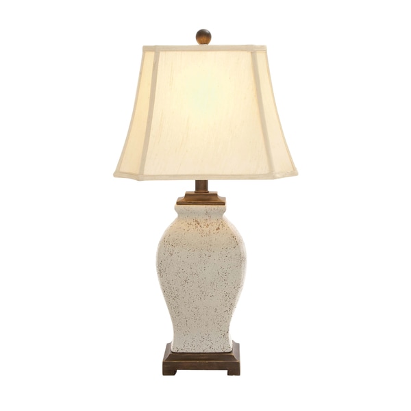 Shop The Lovely Ceramic Offwhite Table Lamp Free Shipping Today