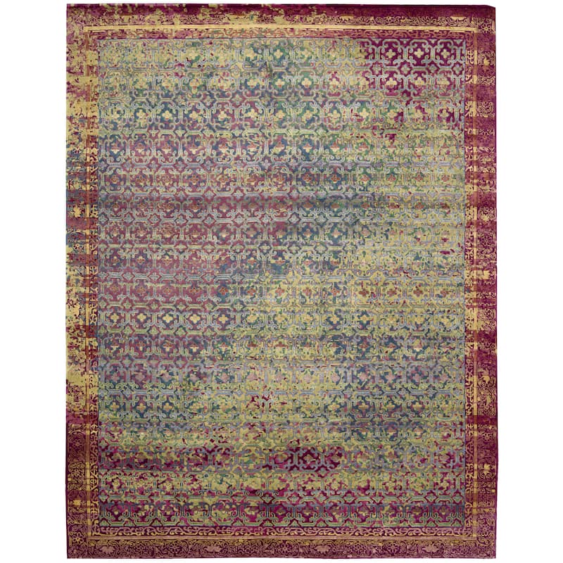 Nourison Silken Grandeur Area Rug - 8' 6" x 11' 6" - Green/Multi - Rectangle