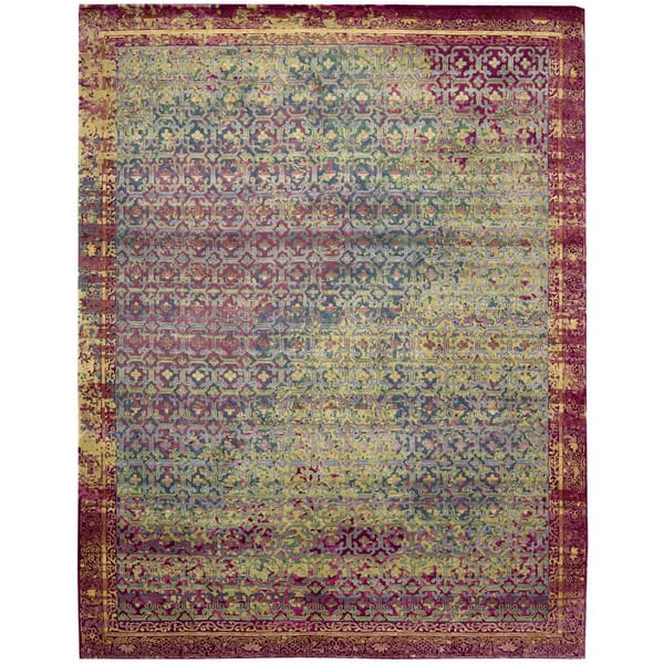 slide 2 of 15, Nourison Silken Grandeur Area Rug 8' 6" x 11' 6" - Green/Multi - Rectangle
