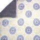 preview thumbnail 2 of 0, 30-inch x 40-inch Yellow Medallion Micro Mink Fiber Baby Blanket with Grey Sherpa Reverse