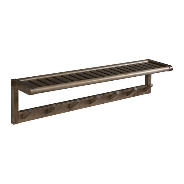 New Ridge Peg Rack NewRidge Home Abingdon Solid Wood Large Peg Rack with Shelf - Bed Bath ...