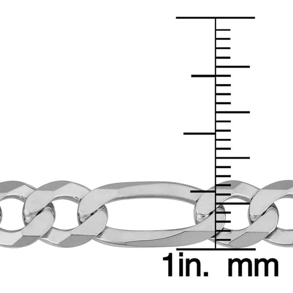 Best Birthday Gift Sterling Silver Rhodium-plated 2.25mm Figaro Chain Best Birthday Gift Sterling Silver Rhodium-plated 2.25mm Figaro Chain