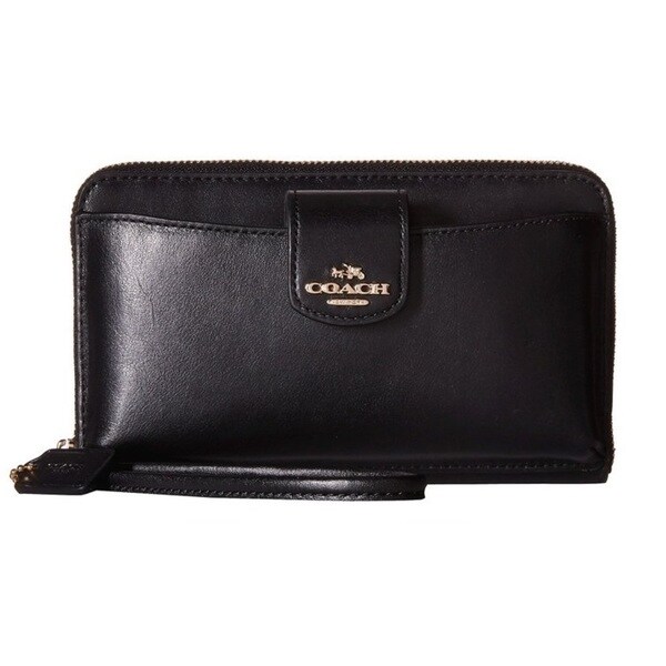 Shop Coach Smooth Leather Black Phone Wallet - Free Shipping Today - Overstock - 11862107
