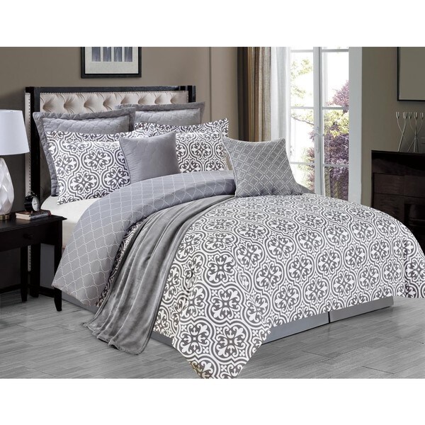 Kendrick Grey 8-piece Comforter Set