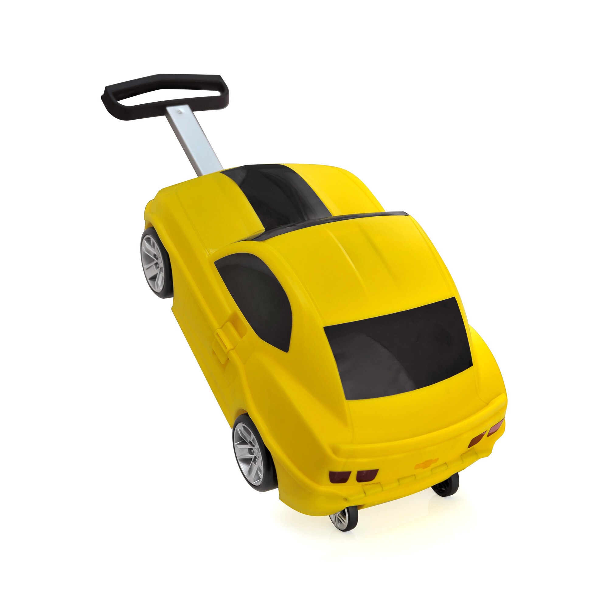 bright yellow suitcase