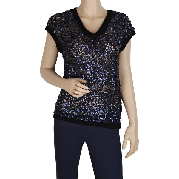 navy blue dressy sweater