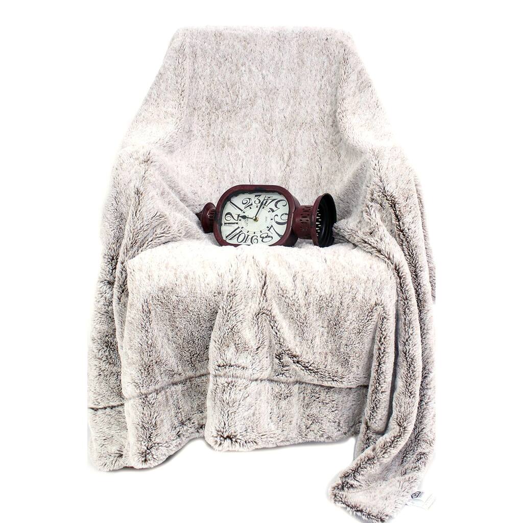 Luxury Soft Faux Fur Reversible Fleece Blanket