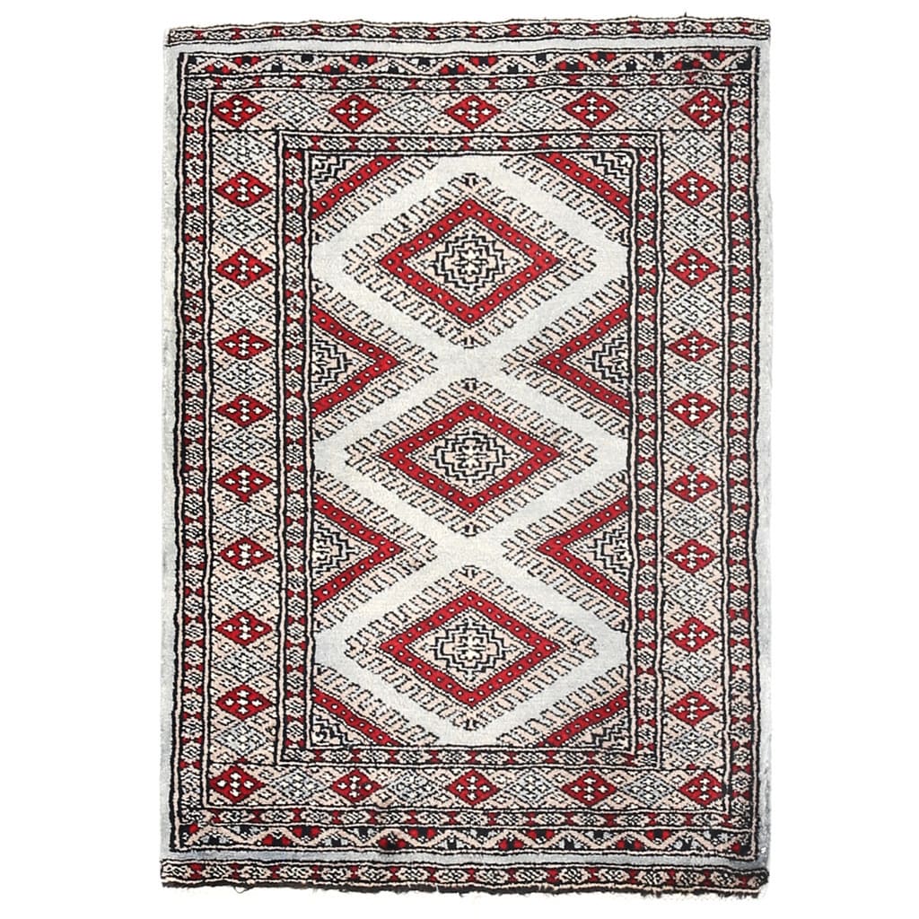 2x3 Pakistani Bokhara Wool Tribal Rug