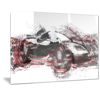 Designart Modern Super Car Metal Wall Art