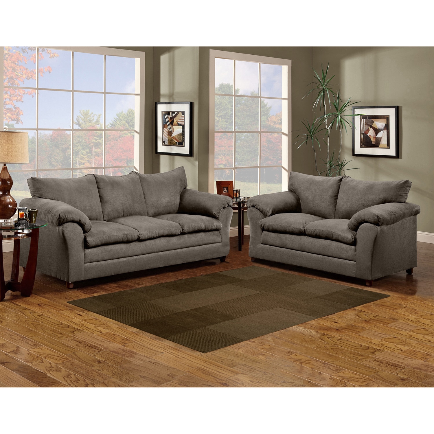 Shop Sofa Trendz Microfiber 3piece Sofa Set Free Shipping Today