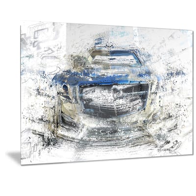 Designart Abstract Muscle Car Metal Wall Art