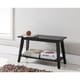 preview thumbnail 4 of 5, InRoom Designs Wood Entryway Bench with Storage Shelf - Modern Accent Seating for Hallway, Bedroom, Living Room or Narrow Space