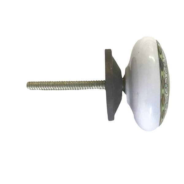 Shop Green Pattern Ceramic Drawer Knobs Pull Pack Of 6 Free