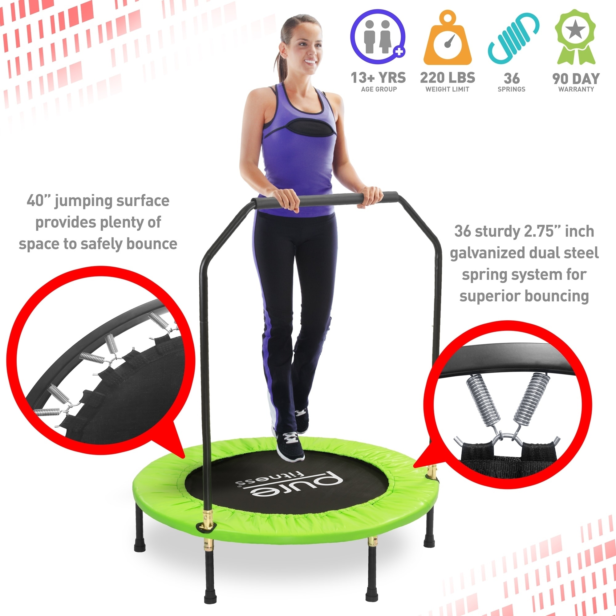 Pure fitness trampoline best sale