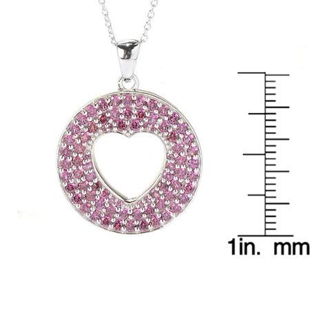 Rhodium-plated Sterling Silver 3.80ctw Rhodolite and White Zircon 18-inch Necklace