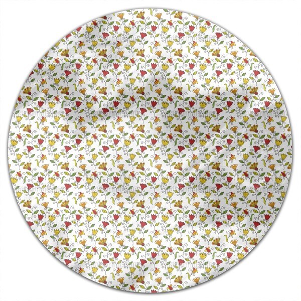 Summer Flower Joy Round Tablecloth