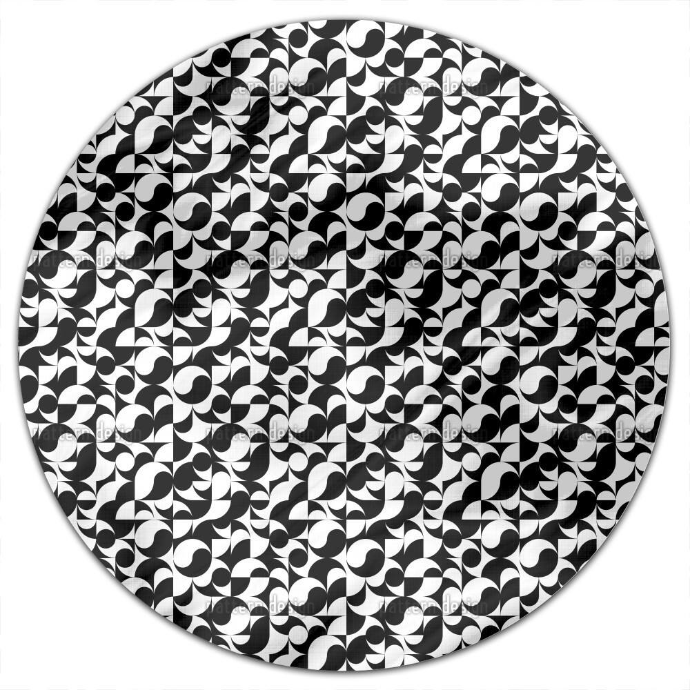 Yin And Yang Round Tablecloth