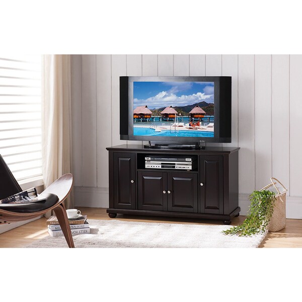 and B Furniture Dark Cherry Wood TV Stand - 18763430 - Overstock.com 