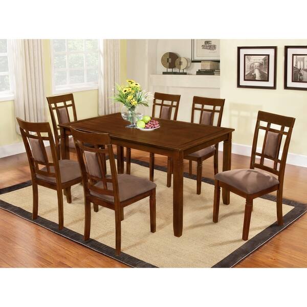 Shop Black Friday Deals On Inworld Dark Cherry 7 Piece Dining Set On Sale Overstock 11863723