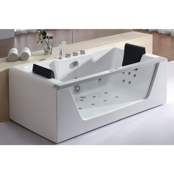 Eago AM196 Clear Acrylic 6' Rectangular Whirlpool Bath Tub ...