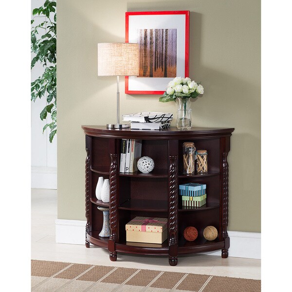 Shop Copper Grove Sonfjallet Cherry Finish Wood Veneer Console Table
