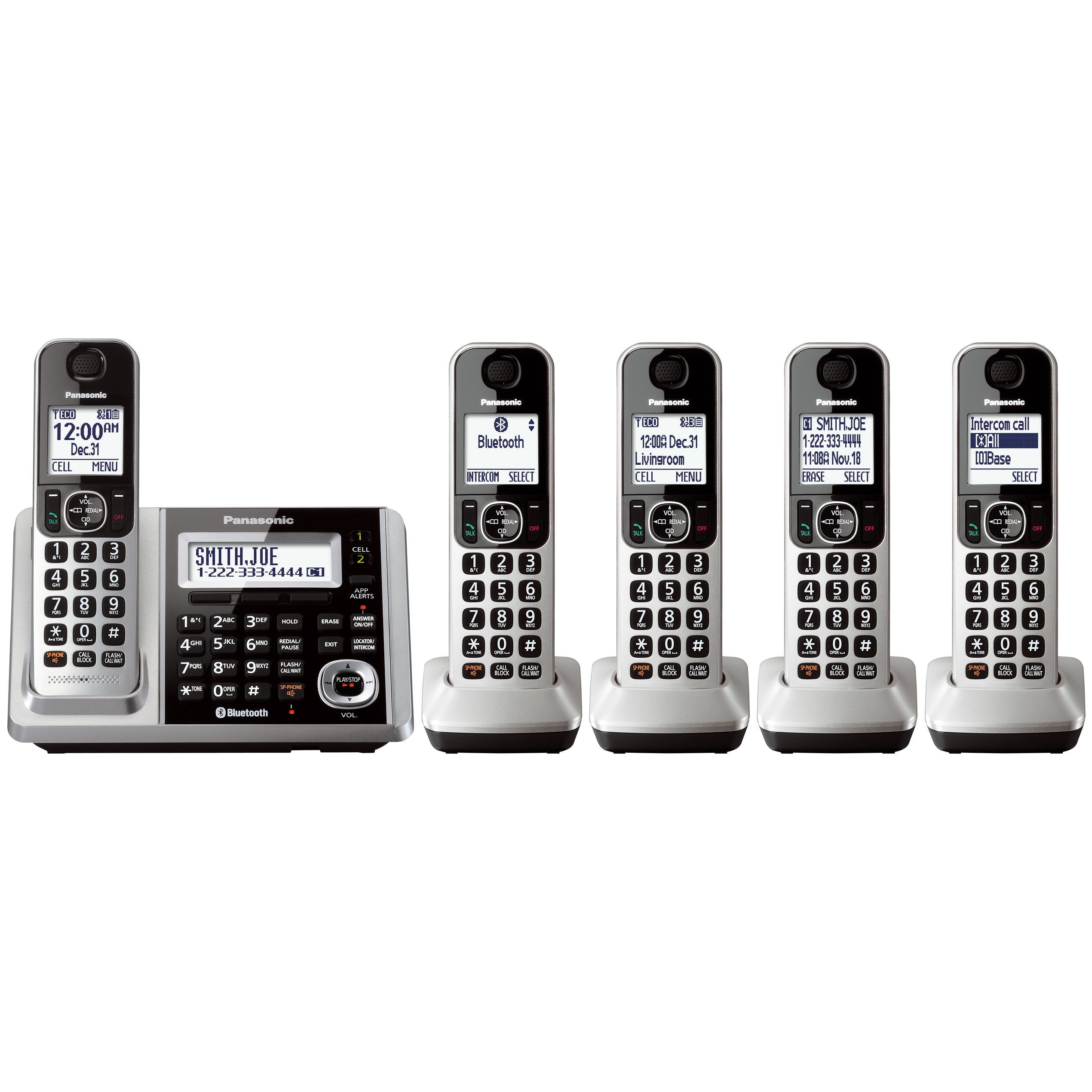 Shop Panasonic KX-TGF375S Link2Cell Bluetooth Backlit Keypad Silver ...