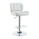 preview thumbnail 5 of 6, Furniture of America Beas Contemporary Faux Leather Swivel Bar Chair