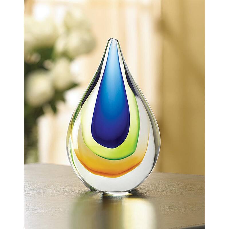 Shimmering Artful Glass Sculpture