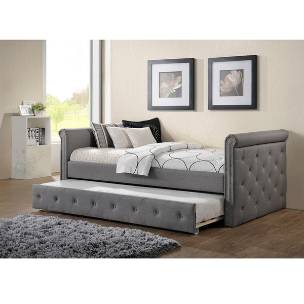 Baxton Studio Aisopos Modern and Contemporary Grey Fabric Tufted