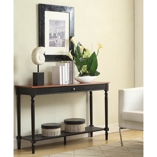 convenience concepts french country console table with drawer and shelf