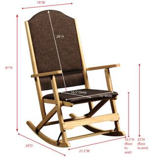 Shop Aspen Natural Brown Wood Folding Rocking Chair Overstock 11867054