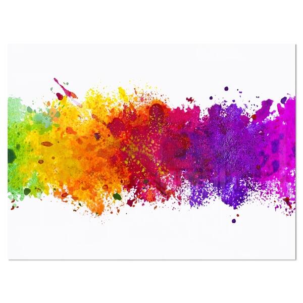 Shop Designart Artistic Watercolor Splash Abstract Metal Wall Art Overstock 11867241