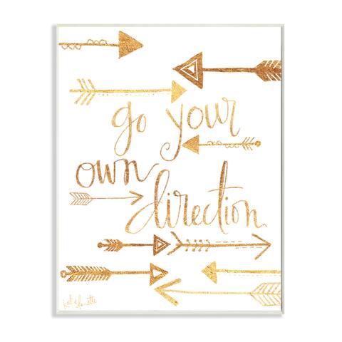 'Go Your Own Direction' Arrows Stretched Canvas Wall Art