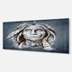 Designart 'Sketch of Tattoo American Indian' Portrait Metal Wall Art