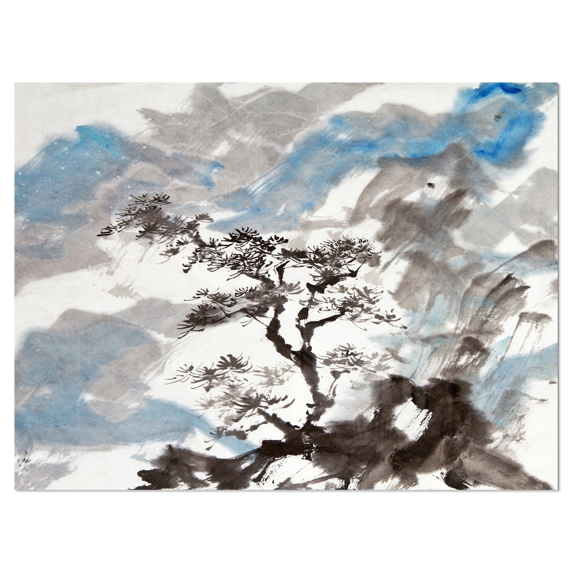 Designart 039 Chinese Pine Tree 039 Trees Metal Wall Art Small