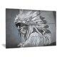 Shop Designart 'American Indian Tattoo Art' Portrait Metal Wall Art