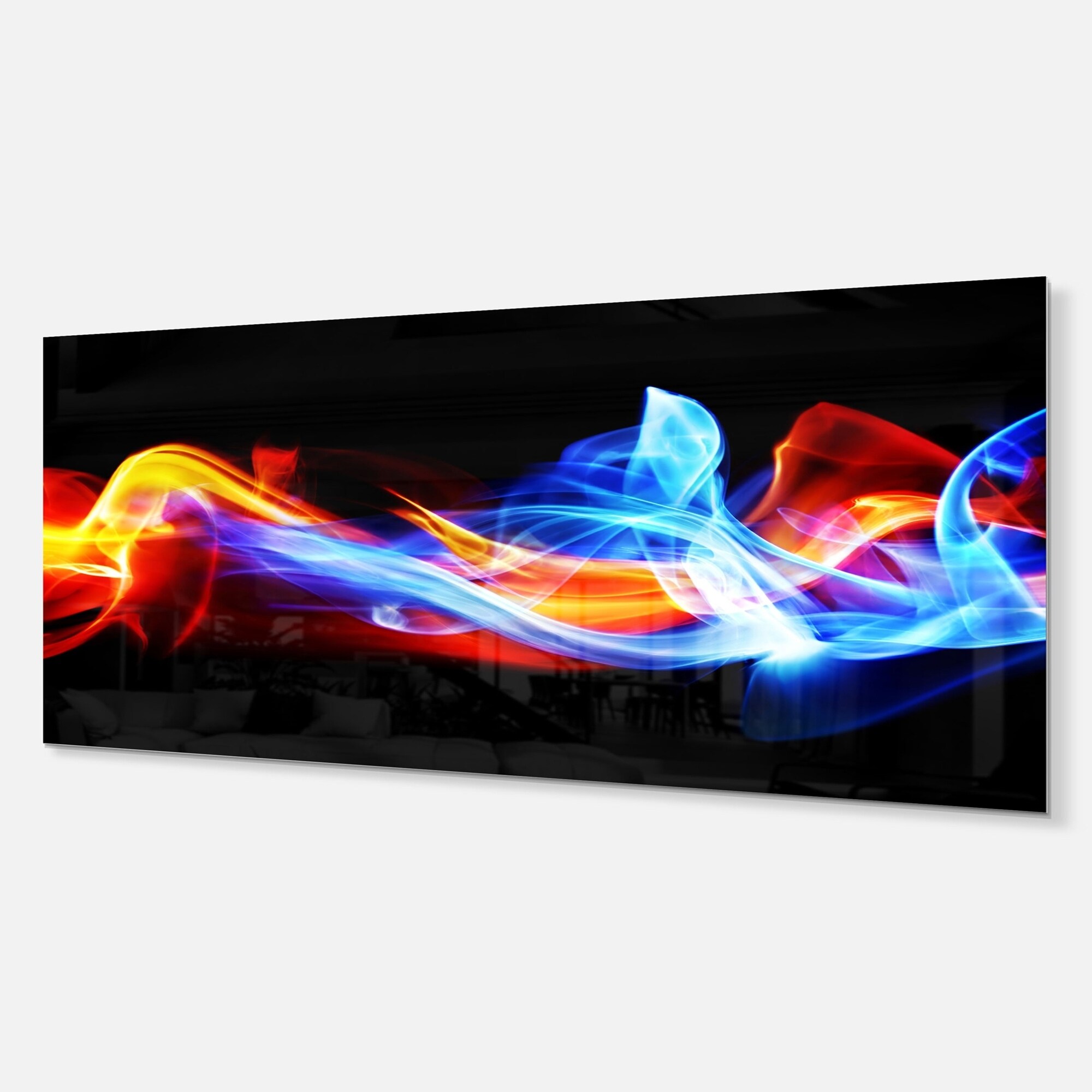 Shop Designart Fire And Ice Digital Art Abstract Metal Wall Art Overstock 11867854