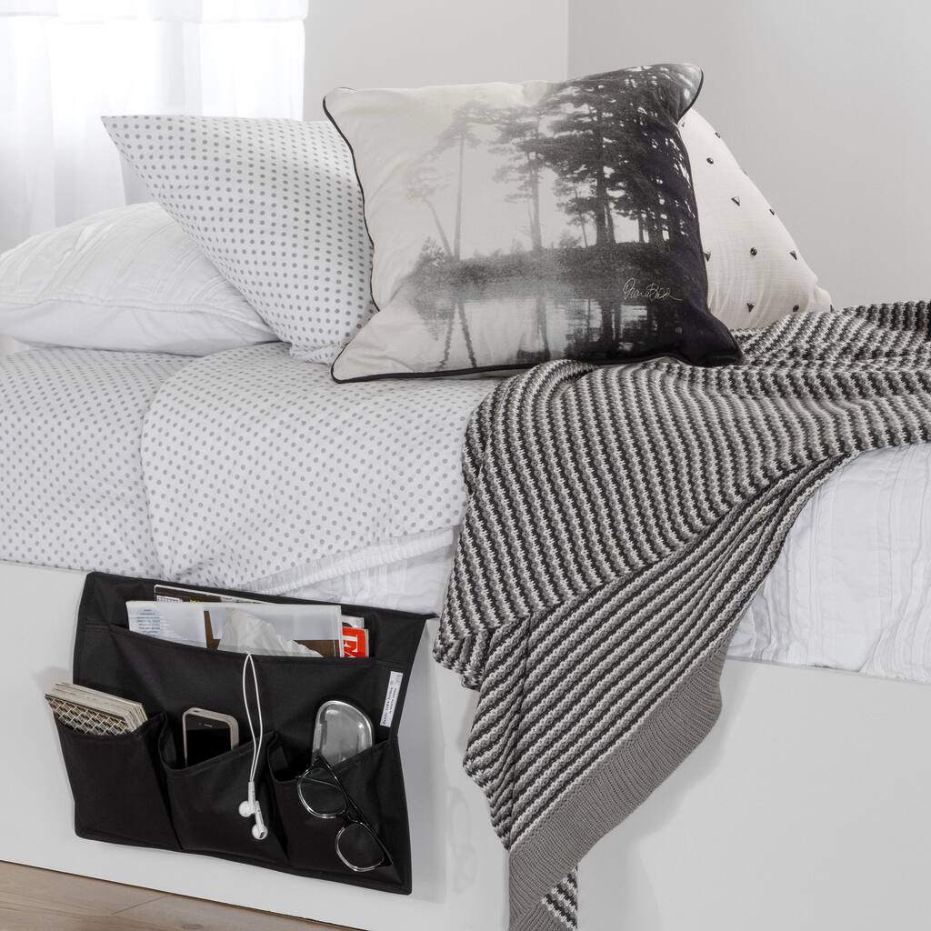 South Shore Storit Black/Pink/Beige/Orange Polyester Canvas Bedside Storage Caddy