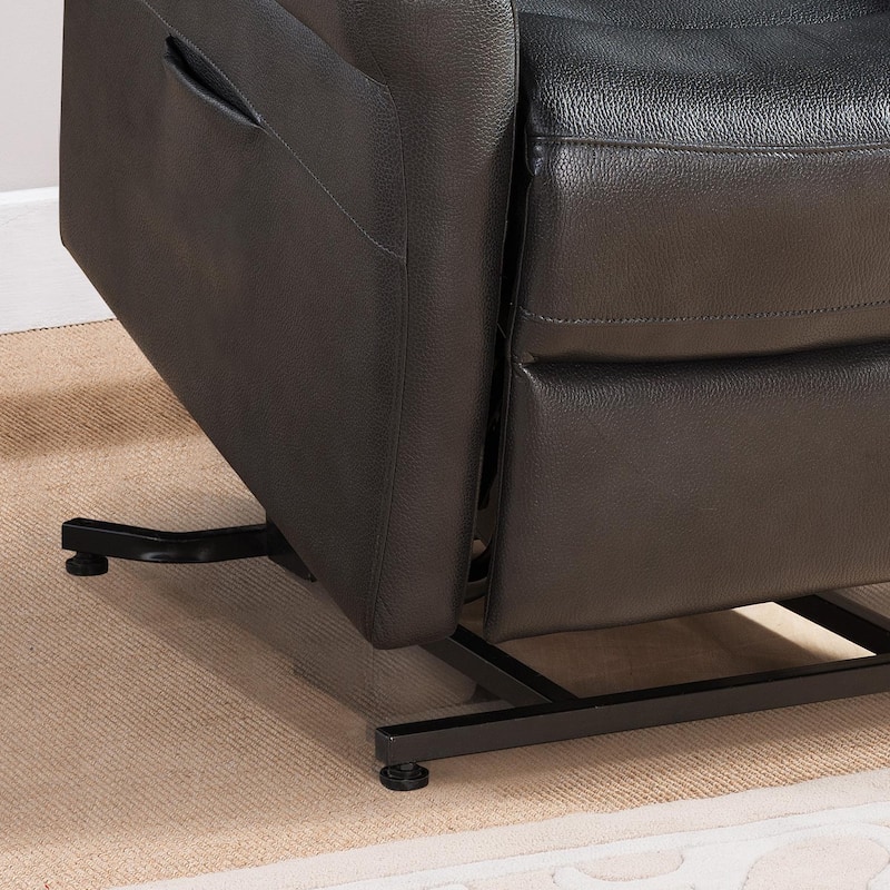 Colby Dark Charcoal Grey Reclining Power Lift Chair
